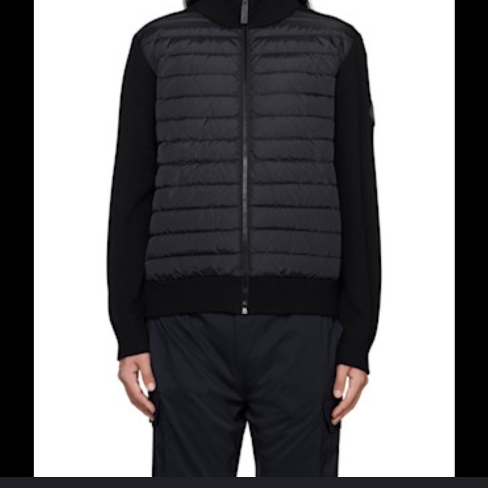 NWT Express Black Puffer Jacket with Knit Sleeves